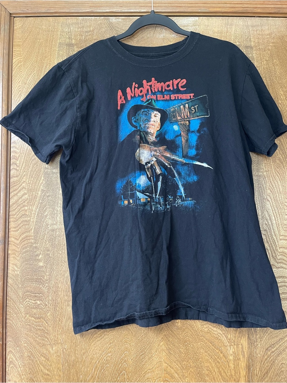 A Nightmare on Elm Street Freddy Krueger Graphic Tee Black Horror Shirt Large